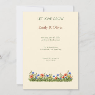 Wildflower Meadow Garden Wedding Invitation