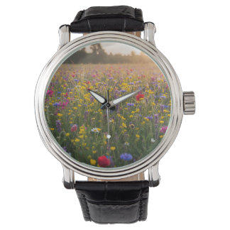 Wildflower Meadow –Hand-Drawn Botanical Graphic Te Watch