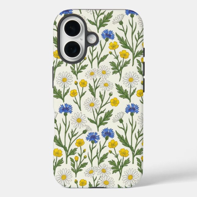 Wildflower Meadow Harmony-Daisy & Cornflower Case-Mate iPhone Case (Back)