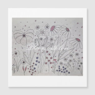 Wildflower Meadow Magnetic Card