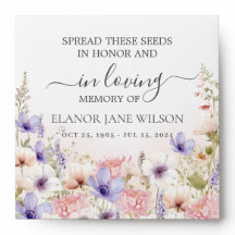 Wildflower Meadow Memorial Funeral Seed Packet