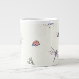 Wildflower Meadow Pattern Botanical Garden Floral Large Coffee Mug