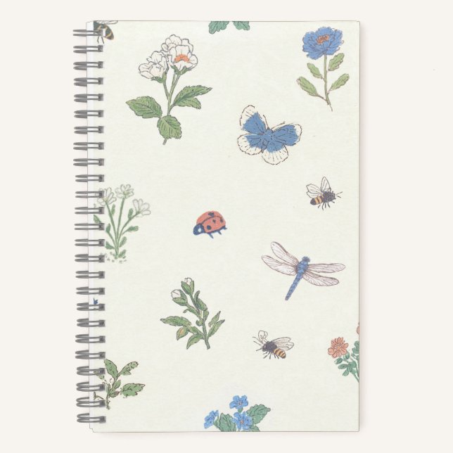 Wildflower Meadow Pattern Botanical Garden Floral  Notebook (Front)