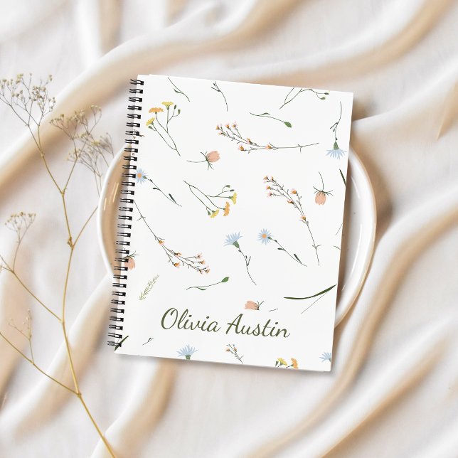 Wildflower Meadow Personalised  Notebook (Creator Uploaded)
