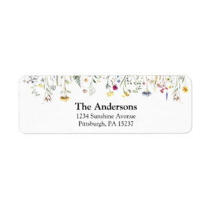 Wildflower Meadow Return Address Label