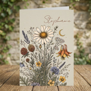 Wildflower Meadow Stationery Cottagecore Note Card