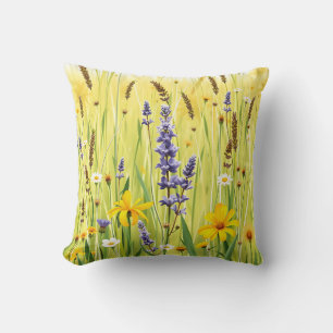 Wildflower Meadow Summer Pattern Cushion