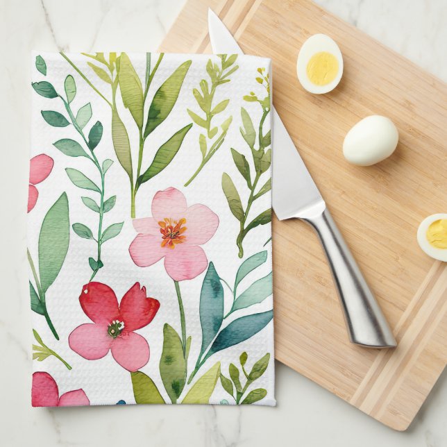 Wildflower Meadow Tea Towel (Quarter Fold)