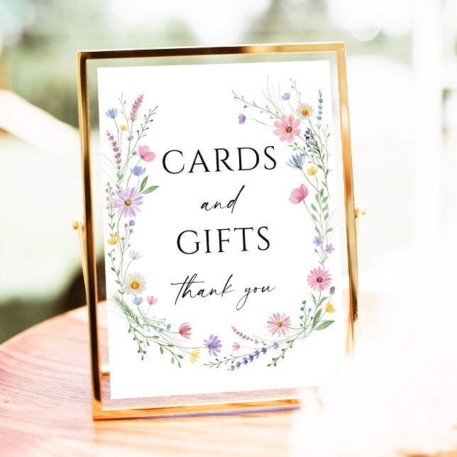 Wildflower Meadow Wedding Cards & Gifts Sign (Creator Uploaded)