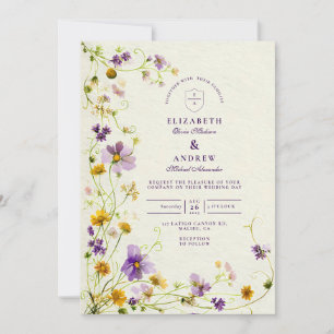 Wildflower Meadow Wedding Invitation