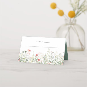 Wildflower Meadow Wedding Place Card