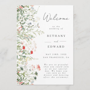 Wildflower Meadow Wedding Program