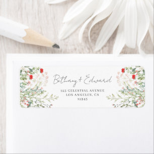 Wildflower Meadow Wedding Return Address Label