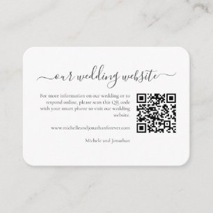 Wildflower Meadow Wedding RSVP Details QR Code Enclosure Card