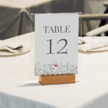 Wildflower Meadow Wedding Table Number Card<br><div class="desc">Add a touch of natural beauty to your wedding table setting with our Wildflower Meadow Wedding Table Number Card from the Wildflower Meadow Wedding Collection. These beautiful table number cards feature a charming meadow of colourful wildflowers that evoke a sense of rustic charm and romance. Our Wildflower Meadow Wedding Table...</div>