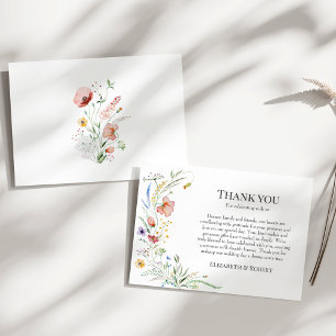 Wildflower Meadow Wedding Thank You Card