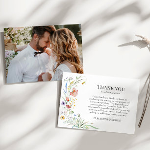 Wildflower Meadow Wedding Thank You Card