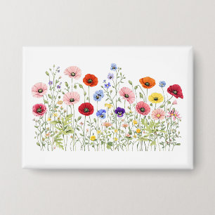 Wildflower Meadow with natural watercolor blooms