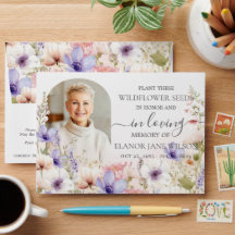 Wildflower Memorial Funeral Arch Photo Seed Packet