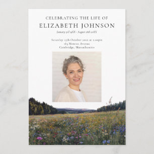 Wildflower Memorial Funeral Order Of Service Program