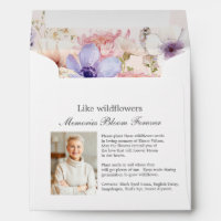 Wildflower Memorial Funeral Photo Seed Packet
