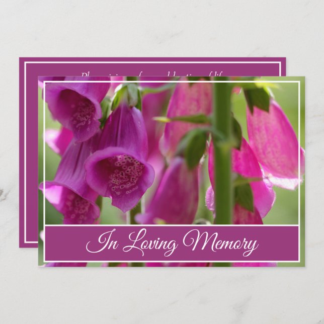 Wildflower Memorial Service Funeral Invitation (Front/Back)