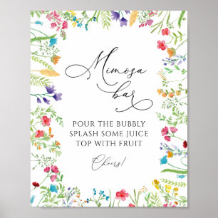 Wildflower Mimosa Bar Drink Sign
