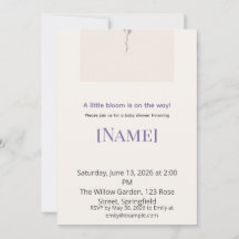 Wildflower Minimal Baby Shower, Editable