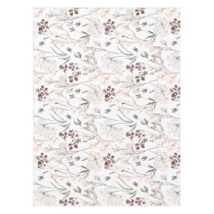 Wildflower minimalist elegant leaves soft floral tablecloth