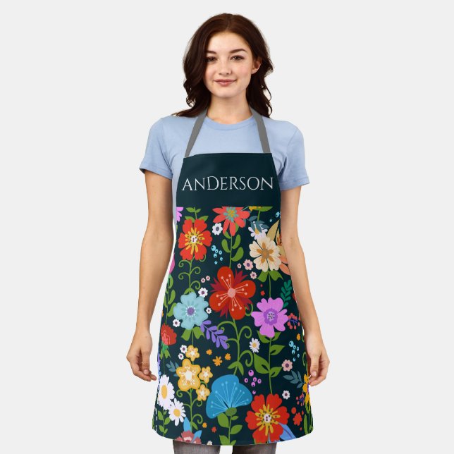  Wildflower modern  Apron (Worn)