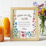 Wildflower Mom-osa Bar Baby Shower Sign<br><div class="desc">Add a blooming touch to your celebration with this Wildflower Mom-osa Bar Baby Shower Sign. Featuring colorful watercolor wildflowers and elegant script, it’s the perfect addition to your Baby in Bloom themed shower. Guide guests to sip and celebrate the mom-to-be with a refreshing mimosa (or mocktail!) in style. This sign...</div>