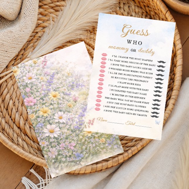 Wildflower Mommy or Daddy Guessing Game (Creator Uploaded)