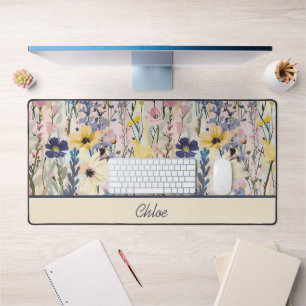 Wildflower Monogram Botanical Desk Mat