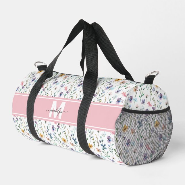 Wildflower Monogram Duffle Bag (Right Corner)