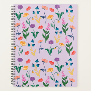 Wildflower Monthly Planner in lavender
