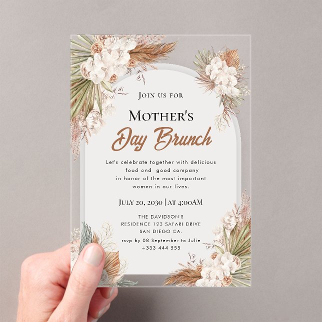 wildflower Mother's Day Brunch Invitations (Insitu (Handheld))