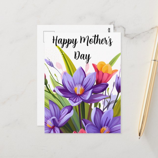  Wildflower Mother's Day  Postcard (Front/Back In Situ)