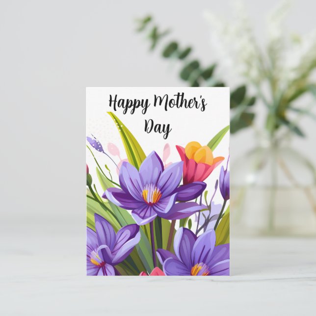  Wildflower Mother's Day  Postcard (Standing Front)