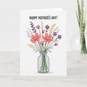 Wildflower Mothers Day Wish Card