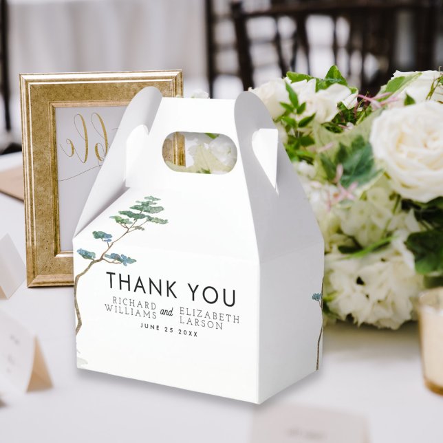 Wildflower Mountain Watercolor Wedding Favour Box (Creator Uploaded)