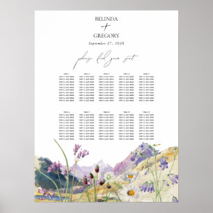 Wildflower Mountain Wedding Seating Chart