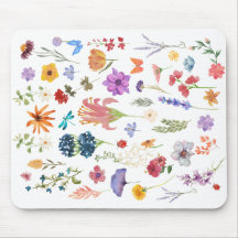 Wildflower Mouse Pad | Botanical Desk Accessory