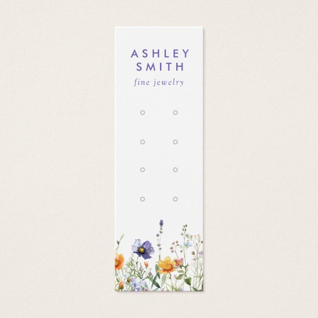 Wildflower Multiple Earring Display Card (Front)