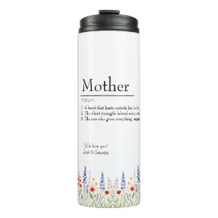 Wildflower Mum  – Best Mum Ever Gift for Mother Thermal Tumbler