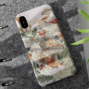 Wildflower Mushroom   Boho Autumn Forest Monogram iPhone 15 Pro Max Case