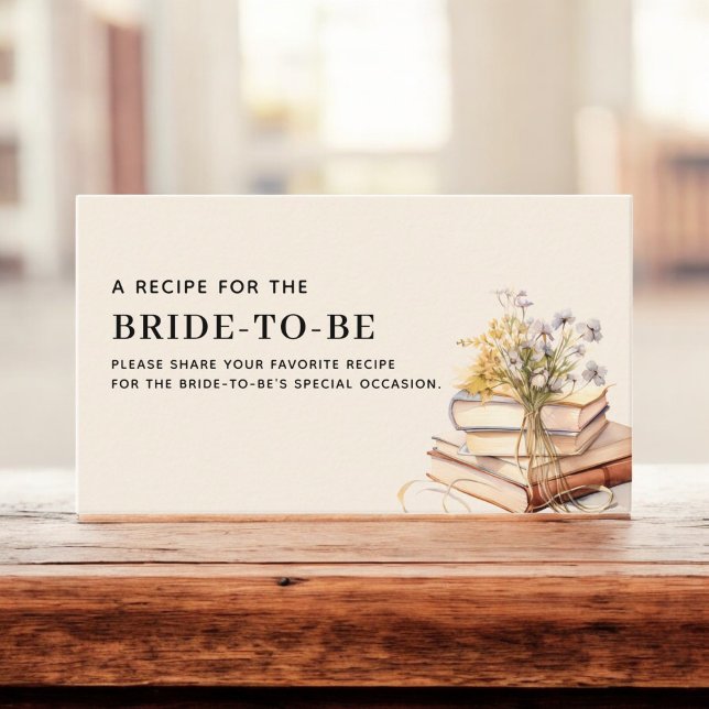 Wildflower New Chapter Recipe Card Bridal Shower (Creator Uploaded)