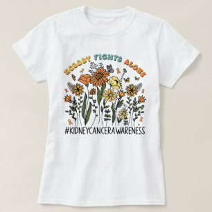 Wildflower Nobody Fights Alone Kidney Cancer T-Shirt