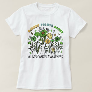 Wildflower Nobody Fights Alone Liver Cancer T-Shirt