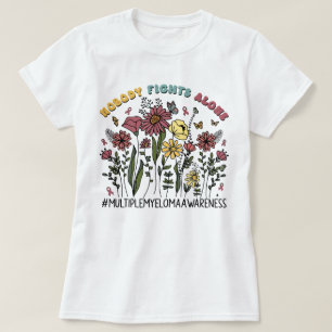 Wildflower Nobody Fights Alone Multiple Myeloma T-Shirt