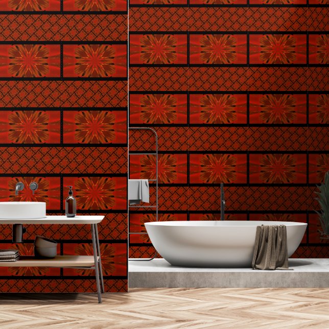Wildflower of Sunset Light Wallpaper (Bathroom)
